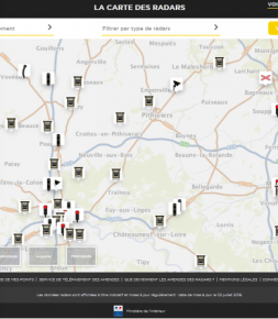 Sécurité routière La carte officielle des emplacements des radars consultable en ligne