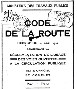 Réglementation Le Code de la route fête ses 100 ans !