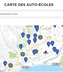Réglementation L’État publie la carte officielle  de toutes les auto-écoles de France