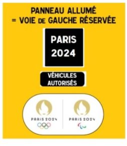 Réglementation Des panneaux spécifiques pour les Jeux Olympiques 2024